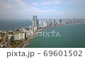 Aerial View of Luxury Resorts in Cartagena Peninsula, Colombia. Exotic Vacation 69601502