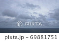 Miyakojima sea, flowing clouds 69881751