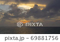 Evening view of Miyakojima, flowing clouds 69881756