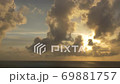 Evening view of Miyakojima, flowing clouds 69881757