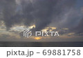 Evening view of Miyakojima, flowing clouds 69881758