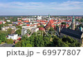 Aerial view of historic center of Olesnica town in Lower Silesian Voivodeship, Poland 69977807