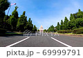 Parliament Building Drive Shot (Normal Speed / Clear) Tokyo Cityscape 69999791