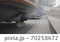 Traffic fumes. Exhaust pipe. Environmental pollution from cars 70258672