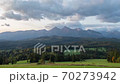 Time lapse view of morning sunrise over Belianske Tatras mountains from Lapszanka, Poland 70273942