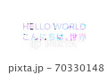 HELLO WORLD text English and Japanese 70330148