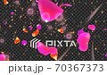 上から降ってくる花びら 70367373