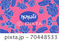 Indian greeting card animated with hand lettered NAMASTE. Flowers frame with lotus. Hello in hindi for invitation and posters. 4k video animated  70448533