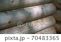 Rustic wooden balk wall background 70483365