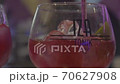 Inside of a restaurant bar, close up slow mo shot of making a drink 70627908