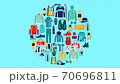 Fashion man Wear Animation Icons. Set icon of Fashion collection of man wardrobe. Various male clothing. 4K  70696811