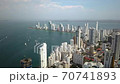 Cartagena, Colombia. Aerial View of Luxury Beachfront, Resorts and Sailing Boats 70741893