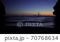 [視頻資料]波浪接近餘輝海岸（4K /有聲音） 70768634
