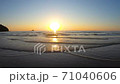 Beautiful sea of summer background and sunset in the evening time. 71040606