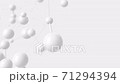 Soft Science Background, Spheres with Links Fly Up and Burst on a White Background. Seamless Loop 71294394
