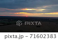 The time of sunset, the colors of the fiery sky. The drone footage 71602383