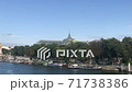 View of the river Seine looking towards the Grand Palais in Paris 71738386