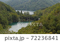 Plitvice Lakes between green mountains. Terraces with water on different height 72236841