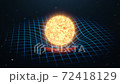 Gravity Sun bends space around it, distorted spacetime Concept gravity deforms space time grid around universe. Spacetime curvature. FullHD 3D Animation 72418129