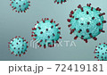 Abstract digital virus infection, causing chronic disease. Outbreak coronavirus. Spread of virus. Hepatitis viruses, influenza virus H1N1, flu, infecting organism, aids. 3D animation. 72419181