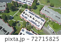 Birds Eye Aerial View of large complex with Solar Panels Renewable Energy 72715825