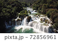 Krka National Park, Croatia. Aerial View of River Cascade Waterfalls and Forest 72856961
