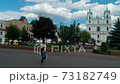 Historical center of Grodno, Belarus. Time lapse 73182749