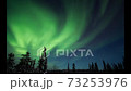 揺れ動くオーロラ 73253976