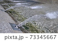 Fountain jet in slow motion in the city fountain 73345667