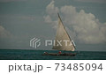 Fisherman's boat near the shore of the island of Zanzibar in the Indian Ocean. 73485094