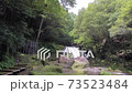 森林と滝の風景(空撮） 73523484