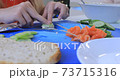 Cooking canapes in the kitchen at home 73715316