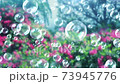 Soap bubble bubble park flower background loop 73945776