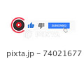 YouTube Like Subscribe Button. Alpha Matte Channel 74021677