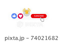 YouTube Like Subscribe And Reminder Button. Alpha Matte Channel 74021682