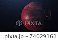 地球が温暖化していくムービー 青から赤オレンジへ変化 74029161