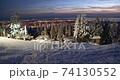 vancouver at night from the top of the mountain snow 74130552