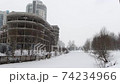 smolenka river near Novosmolensky bridge in winter, various angles Size: 3840x2160 Frame rate: 25 fps Color mode: natural 74234966