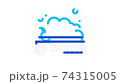 bath with foamy water icon outline illustration 74315005