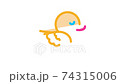 duck toy icon outline symbol illustration 74315006