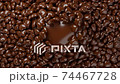 Heart sign symbol, big and mini chocolate candy flowing pop up 3D rendering brown color, Love valentine's Day concept design pattern background animation 4K footage with copy space 74467728