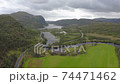 Aerial footage of Romarstjodn,Suleskarvegen Tjorhom Norway 74471462