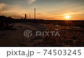 Sunset in Seltjarnarnes lighthouse, Iceland 74503245