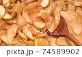 Process of cooking apple jam. Boiling apple jam. 74589902