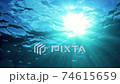 A refreshing image of looking up at the surface of the water from the shining water 74615659