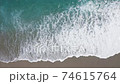 Central Kochi Prefecture Drone aerial view at the beach Slide sideways from directly above 74615764