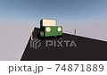 Animated 3D car rides on the road 74871889