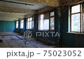 old building, peeling paint, cracks, broken windows. an abandoned house. horror movie 75023052