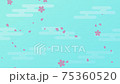 桜　舞う　和柄の背景 75360520