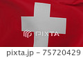 Switzerland waving flag seamless loop animation 4k. 3d Switzerland Flag texture close up background 75720429
